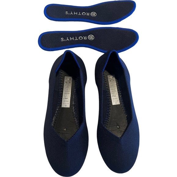 Rothy's Rounded Toe Flats in Maritime Navy Blue - Size 6.5 - Picture 5 of 11